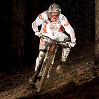 Mountain Biker Steve Peat finding the line