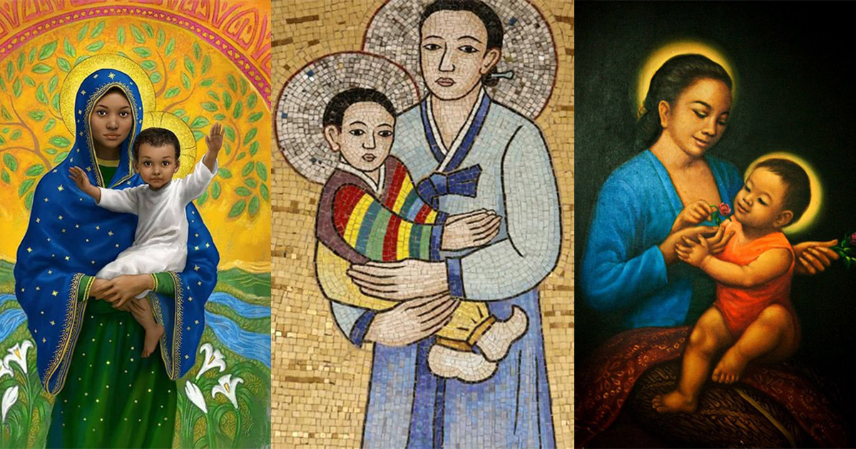Madonna and child depicted in different cultures