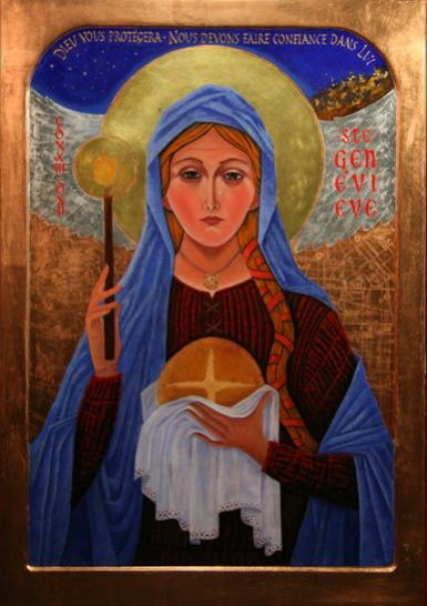 Saint Genevieve icon by Howard Anderson