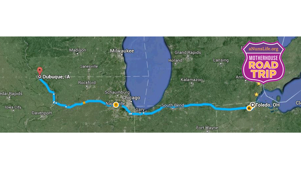 We're heading to Sister Maxine's homeland of Iowa!