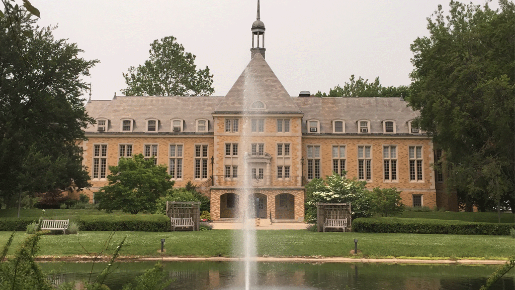 Roaming about the campus.