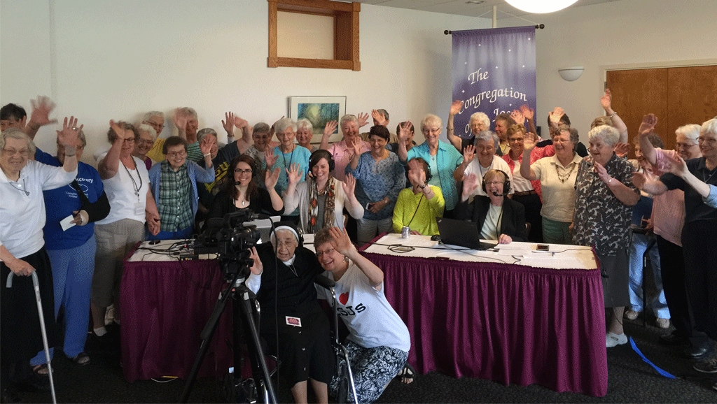 Waving goodbye to the online audience!