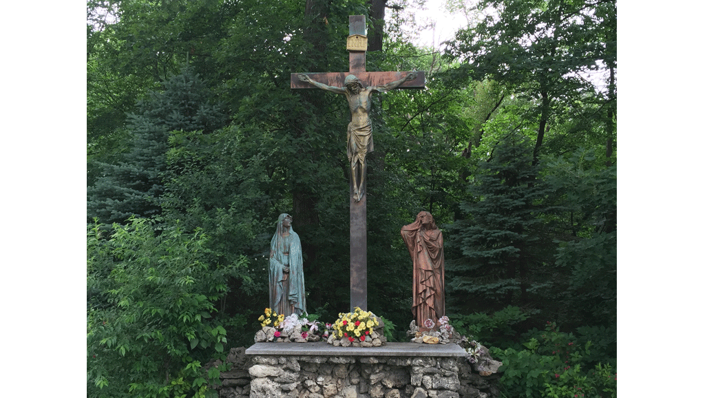 Taking a walk around campus.