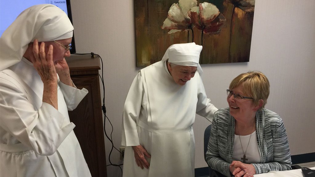 Spending time with nuns after the podcast is always fun!