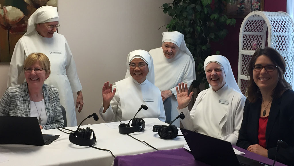 Gathering for the post-podcast wave!