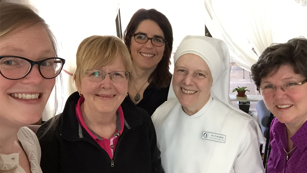 Reunited with Sister Carolyn! We first met her in 2014 at National Catholic Sisters Week!