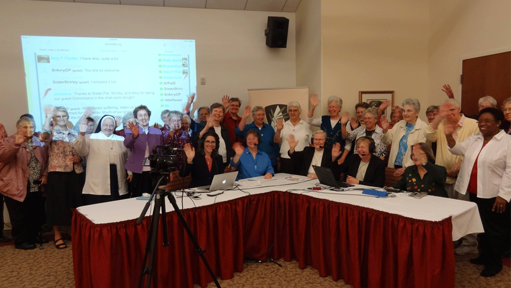 The sisters sang a traditional Dominican goodbye blessing for online viewers.