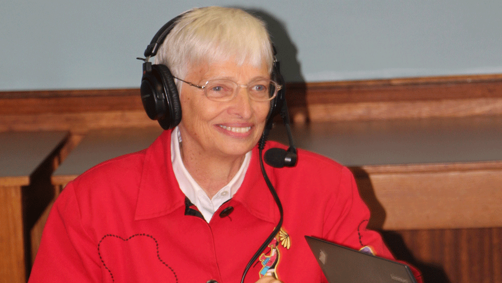 Sister Mary Luke rockin' the podcast.