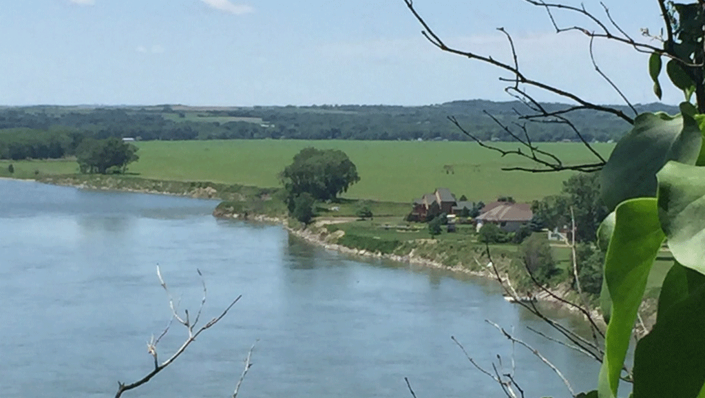 The monastery overlooks the Missouri River.