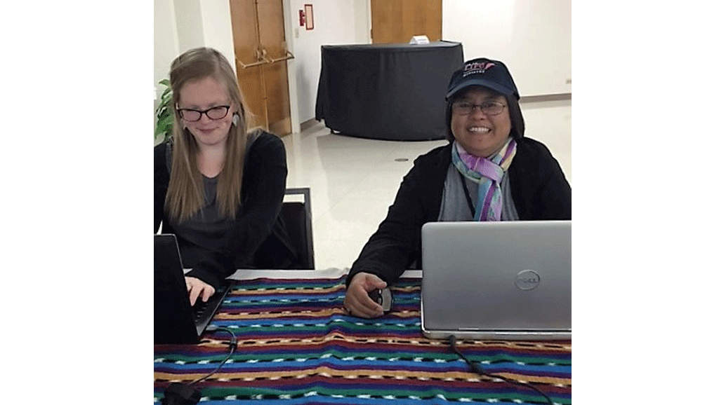 Sister Lovina ready to chat with folks in the chatroom!