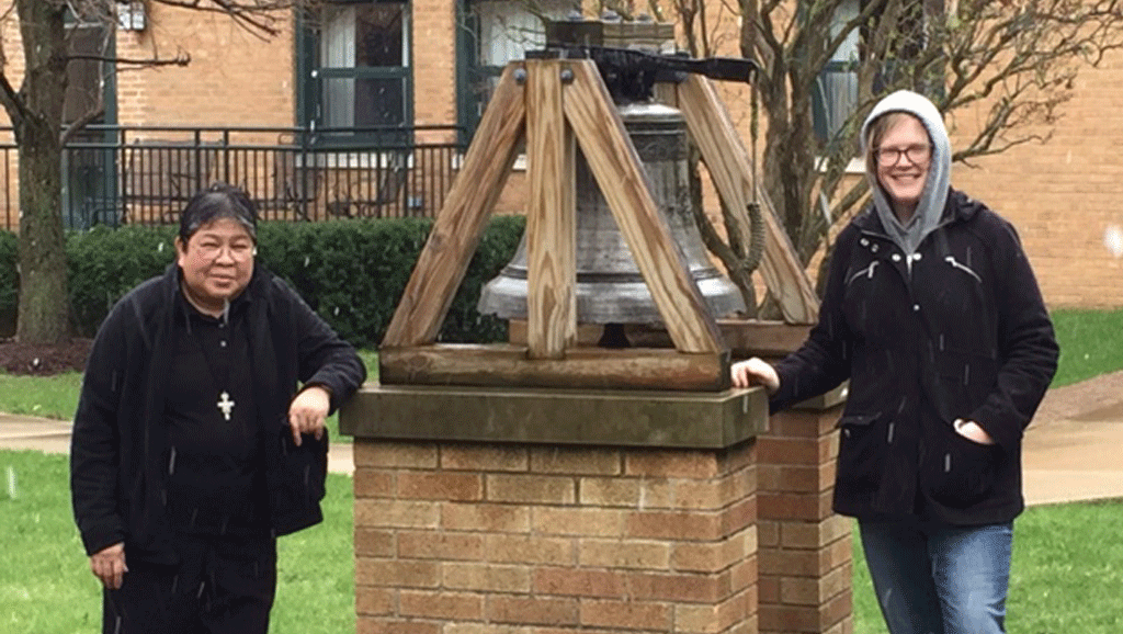 The founding sisters brought this bell with them from Gengenbach, Germany. Imagine crossing the ocean with it!