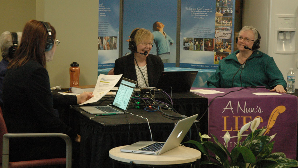 Sister Maxine and Sister Sharon during the podcast.