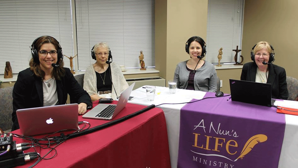 All set to go live with Sister Cynthia and Sister Amanda!
