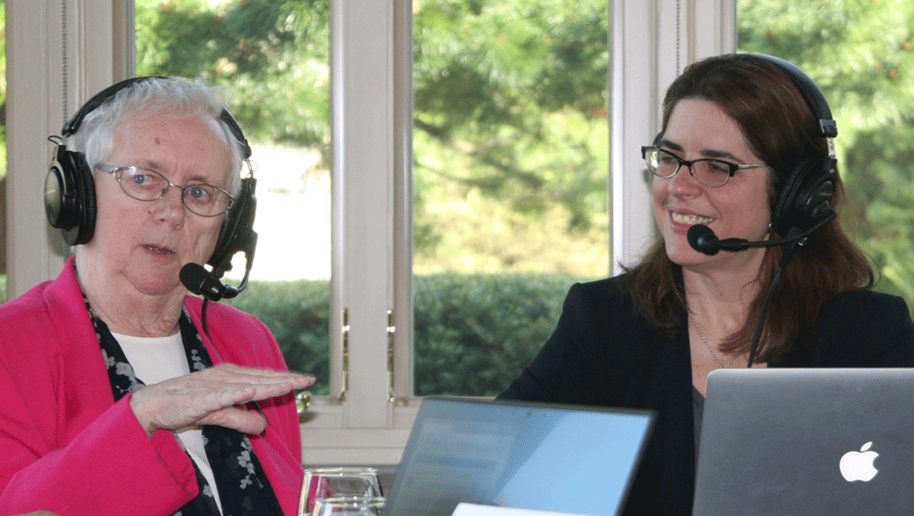 Sister Pat and Sister Julie talking about the awesomeness of religious life!