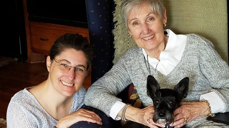 Sister Rejane with her mom and Fritz